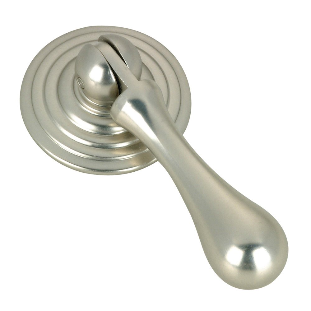 2 9/16" Long Pendant Pull with Ringed Base in Satin Nickel