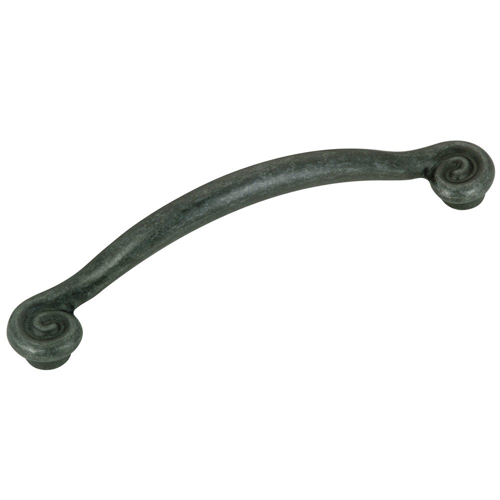 5" Centers Swirl End Handle in Natural Iron