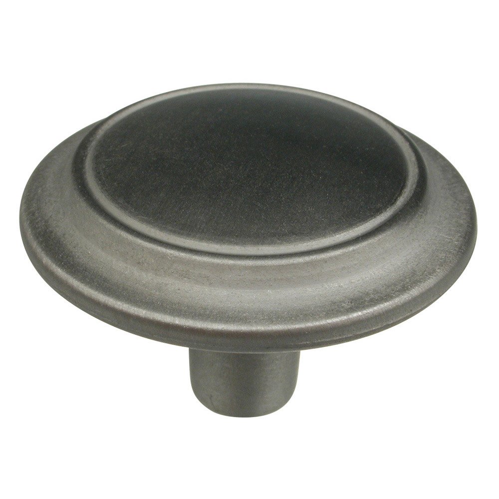 1 1/4" Diameter Knob with Flattened Edge in Brushed Chrome