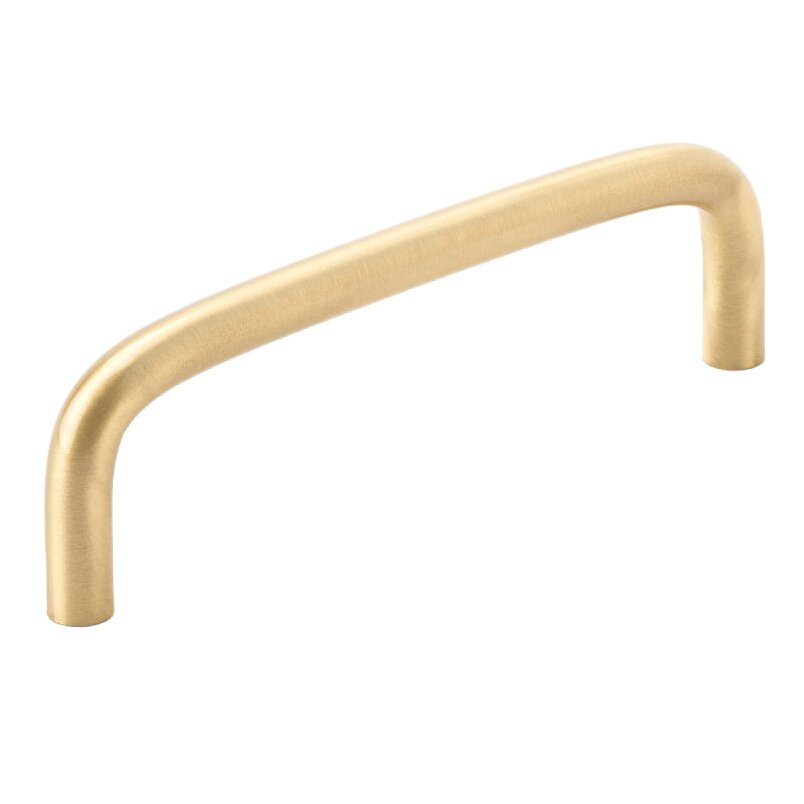 Solid Brass 4" Centers Wire Pull in Satin Brass