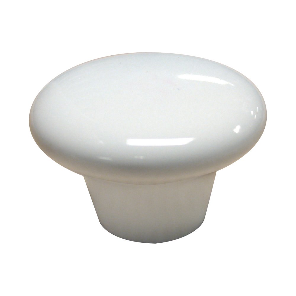 Ceramic 1 1/2" Diameter Knob in White