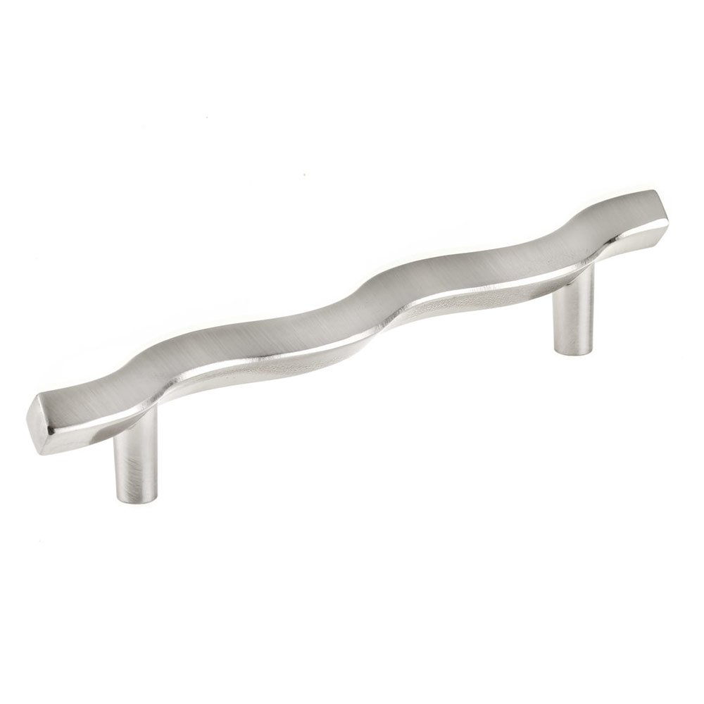 5" Centers Wavy Bar Pull in Brushed Nickel