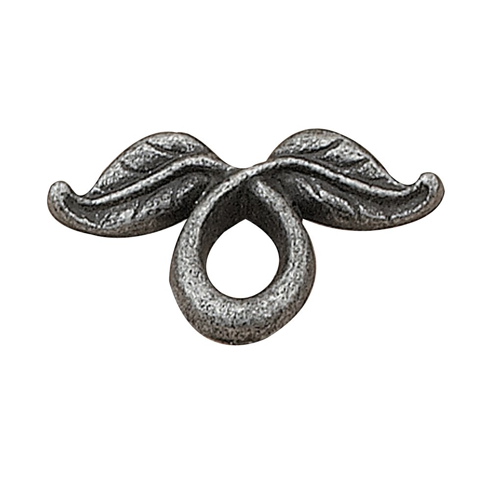 2 15/16" Long Leaves Ring Pull in Natural Iron