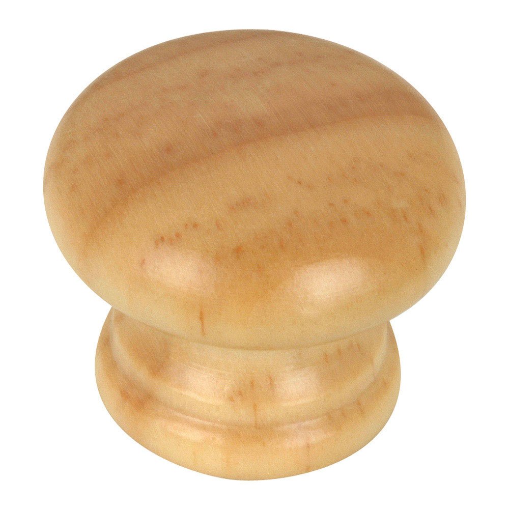 1 1/8" Diameter Wood Knob in Finished Pine