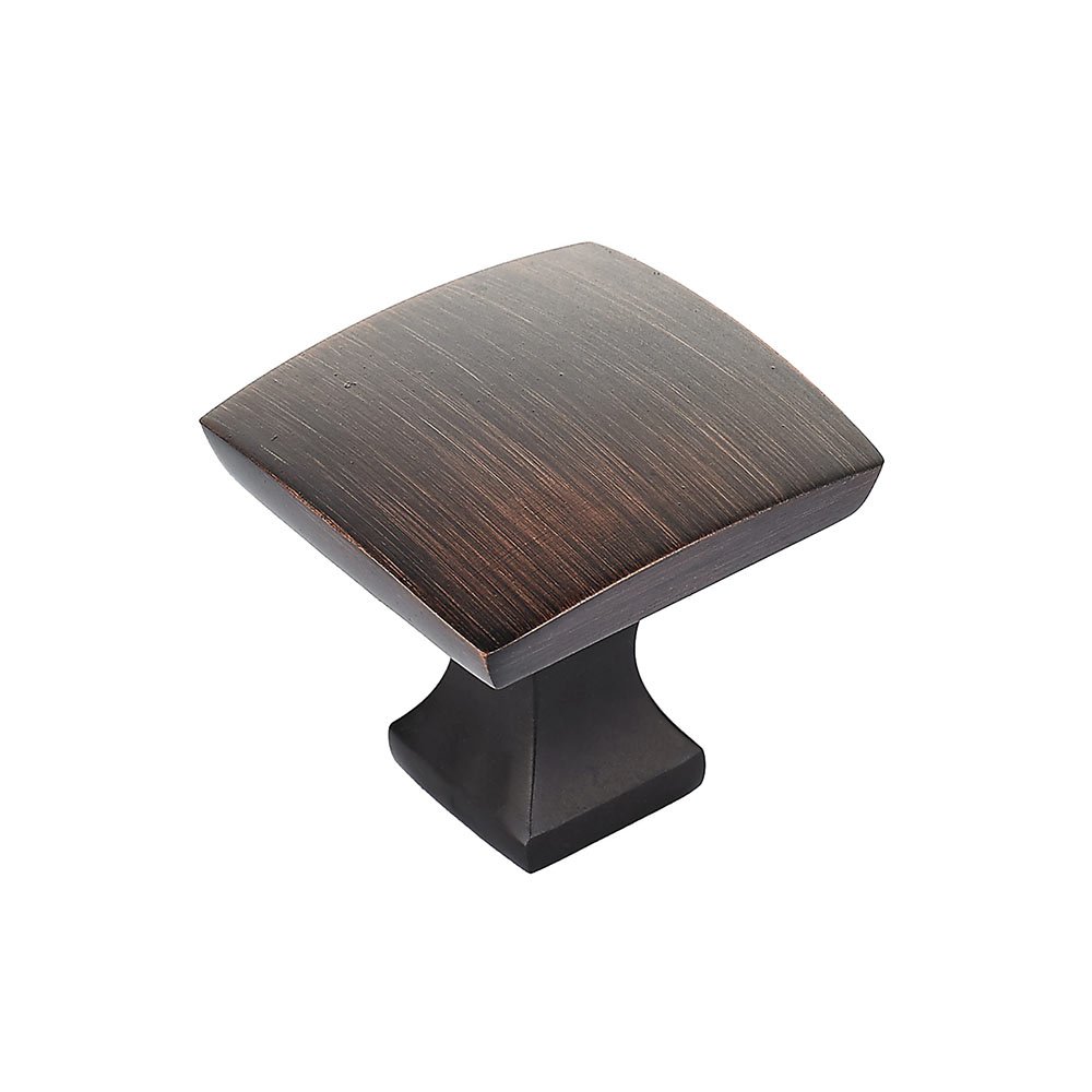 1 5/16" Square Knob In Brushed Oil Rubbed Bronze