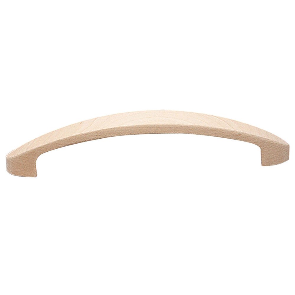 6 1/4" Centers Wooden Curved Handle in Unfinished Maple