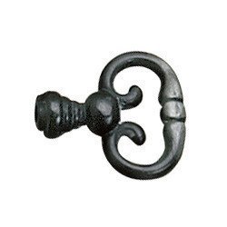 1 3/8" Long Beaded Decorative Mock Key in Natural Iron