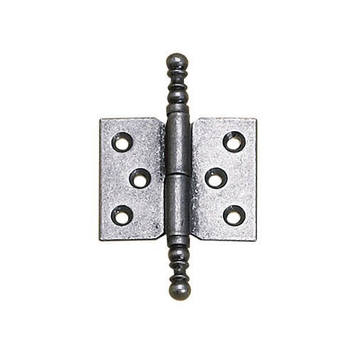 3" Long Right Handed Mortise Hinge with Ball Tip Finial in Natural Iron
