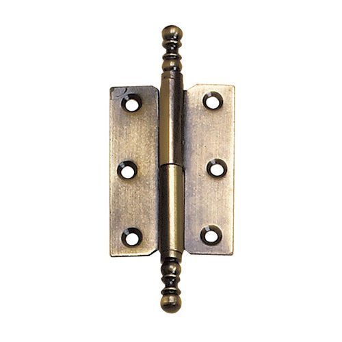 3 7/8" Long Right Handed Mortise Hinge with Ball Tip Finial in Antique English