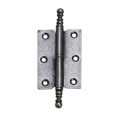 3 7/8" Long Left Handed Mortise Hinge with Ball Tip Finial in Faux Iron