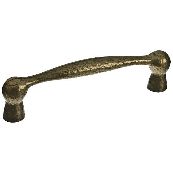 3 3/4" Centers Hammered Pull in Hammered Burnished Brass