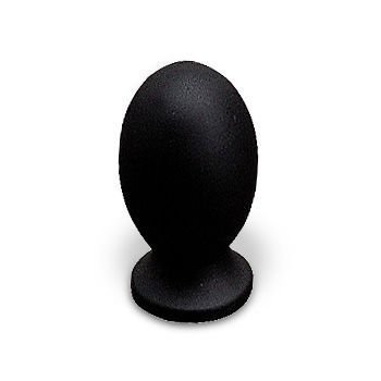 1/2" Diameter Upright Egg Knob in Matte Black