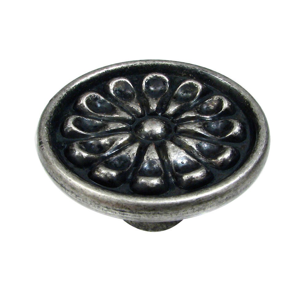 1 5/8" Diameter Flower Knob in Natural Iron