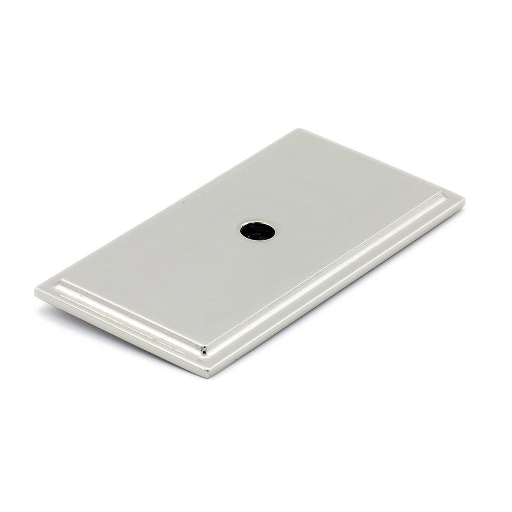 2 17/32" Long Transitional Backplate for Knob in Polished Nickel