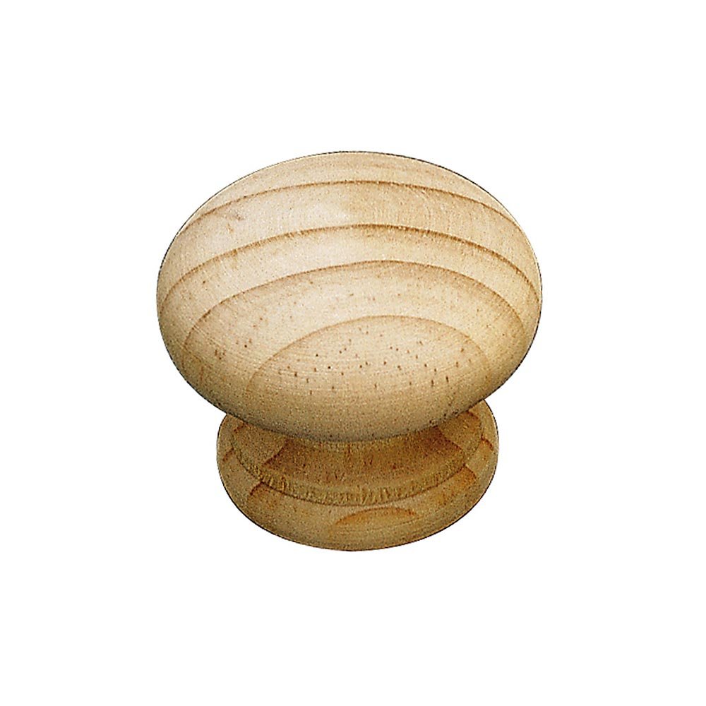 1 1/2" Round Eclectic Wood Knob in Pine