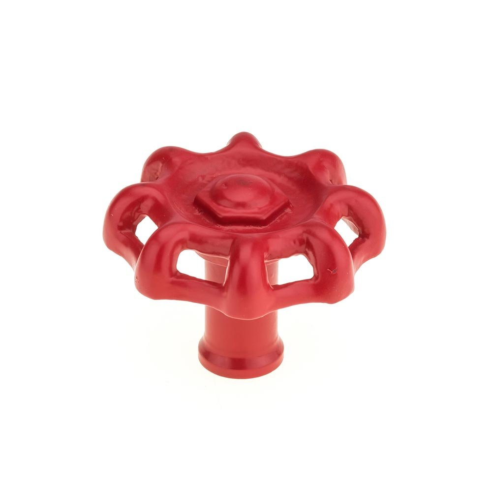 3 1/32" Round Eclectic Wrought Iron Knob in Red