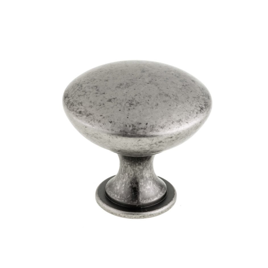 1 9/16" Round Contemporary Knob in Pewter