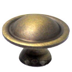 1 1/2" Smooth Dome Knob in Antique English