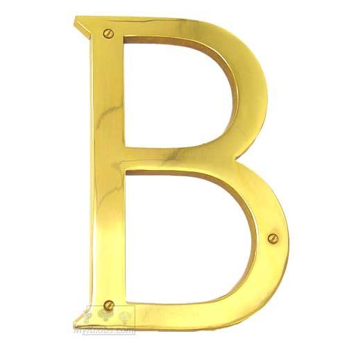 9" Hollow Front Fixing Letters B in Polished Brass