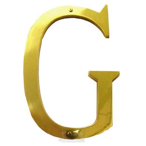 9" Hollow Front Fixing Letters G in Polished Brass