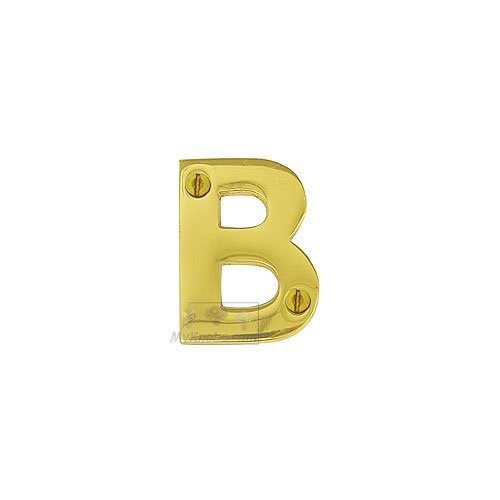 2" Solid Front Fixing Letters B in Polished Brass