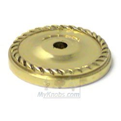 Rope Single Hole Backplate in Polished Brass