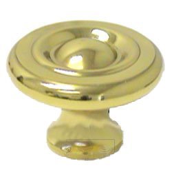 1 1/2" Solid Geo Knob in Polished Brass