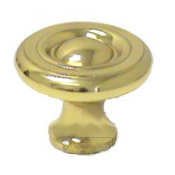 1 1/4" Solid Geo Knob in Polished Brass