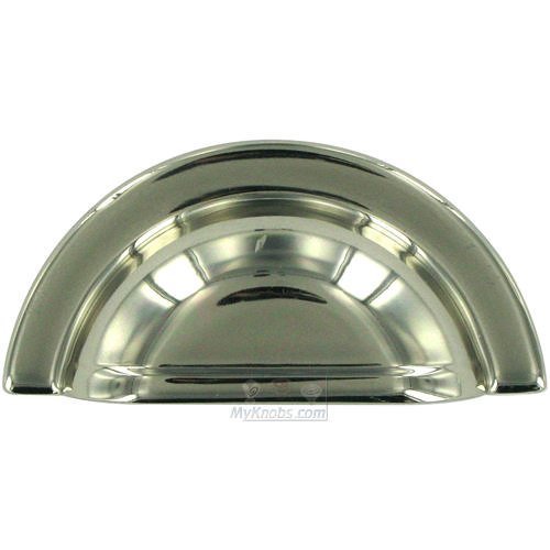 3" Centers Half Circle Cup Pull In Polished Nickel