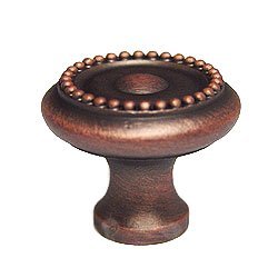 1 1/4" Beaded Knob in Distressed Copper