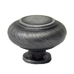 Large Double Ringed Knob in Distressed Nickel