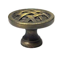Small Cross Hatched Knob in Antique English