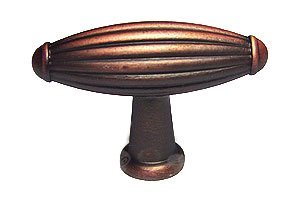 Large Indian Drum Knob in Distressed Copper