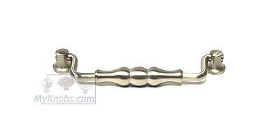 5" Center Beaded Middle Hanging Pull in Satin Nickel