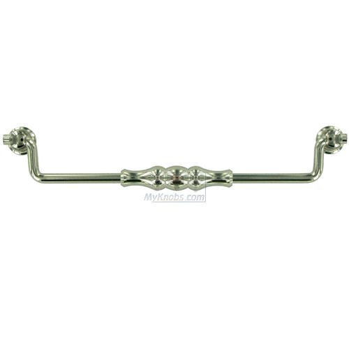 8" Centers Beaded Hanging Pull In Polished Nickel