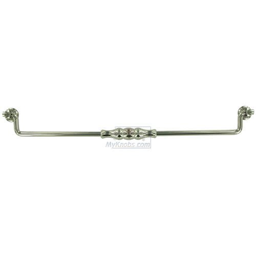 12" Centers Beaded Hanging Pull In Polished Nickel