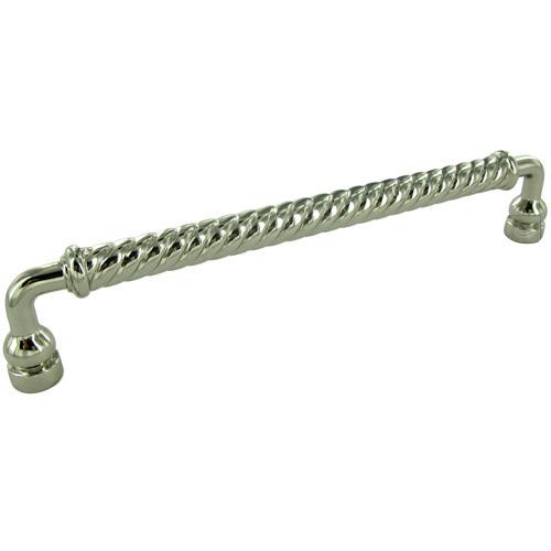 8" Centers Twisted Handle In Polished Nickel
