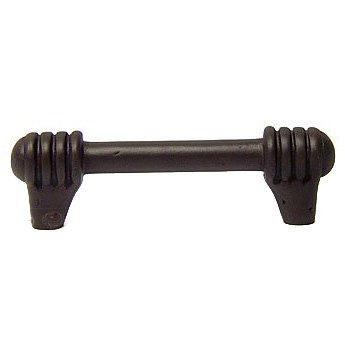 3" Centers Distressed Rod with Swirl Ends Pull in Oil Rubbed Bronze