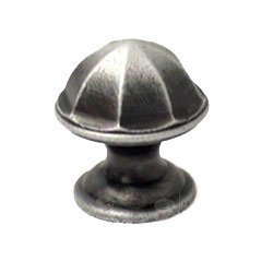 Contoured Dome Knob in Distressed Nickel