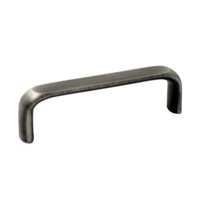 3" Center Smooth Rectangular Pull in Distressed Nickel