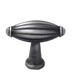 Small Indian Drum Knob in Distressed Nickel