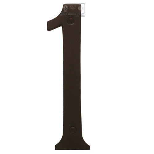 6" Hollow Front Fixing Numbers # 1 in Powder Coated Bronze