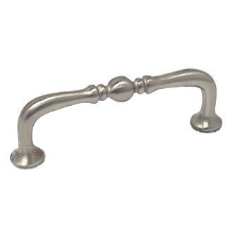 3" Centers Decorative Elongated Colonial Pull in Satin Nickel