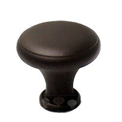 1 1/4" Solid Knob with Flat Edge in Oil Rubbed Bronze