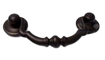 3" Center Sculptured Beaded Bail Pull in Oil Rubbed Bronze