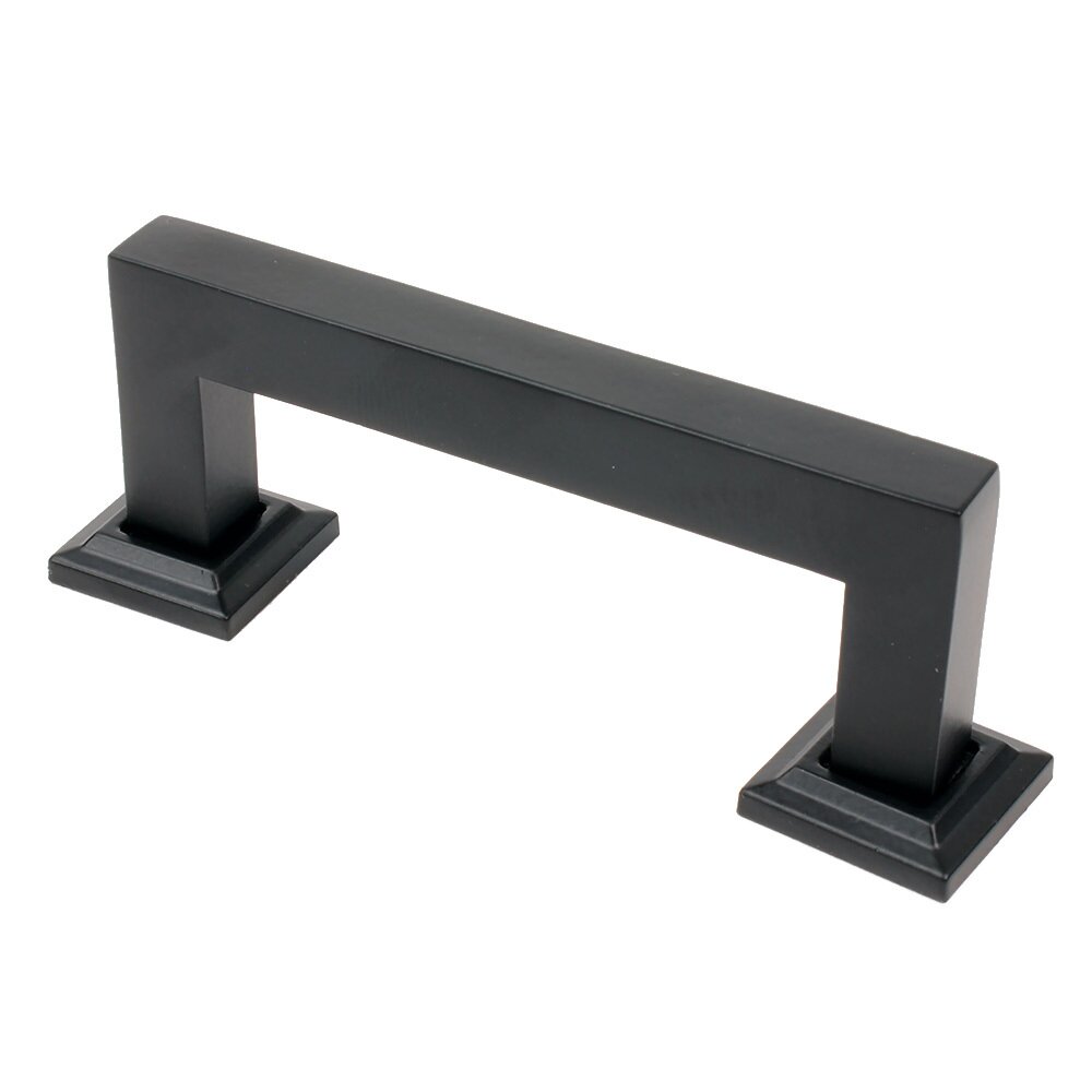 3" Centers Squared Modern Handle in Black