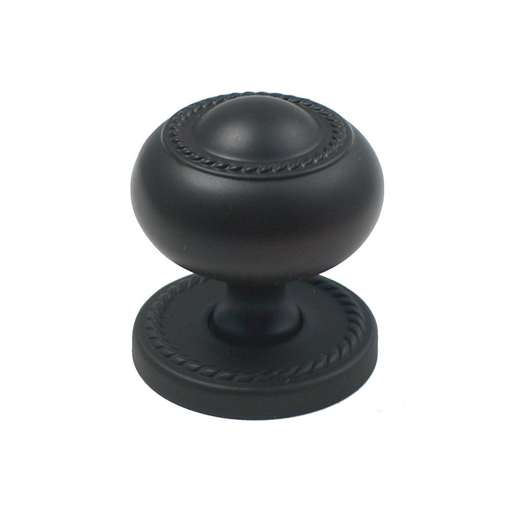 1 1/4" Rope Knob with Backplate in Oil Rubbed Bronze