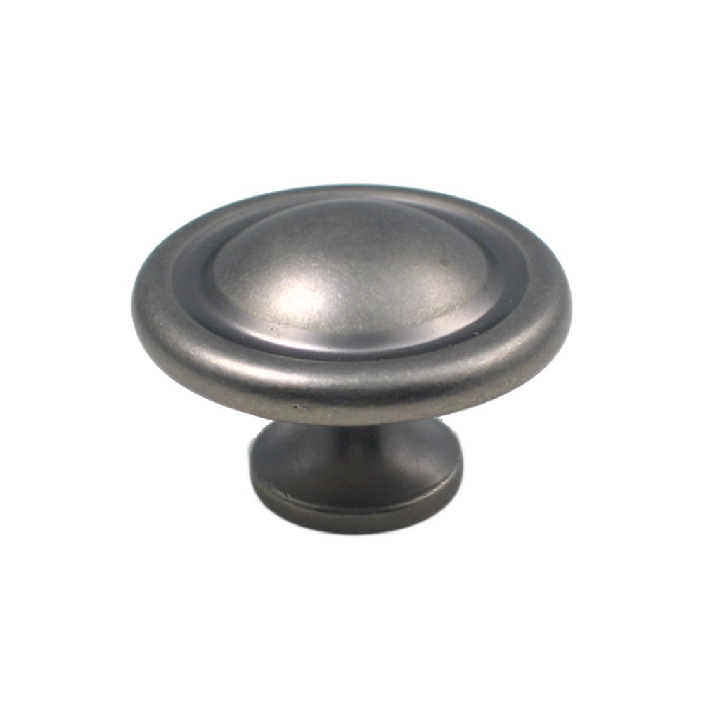 1 1/2" Diameter Small Button Knob in Weathered Pewter