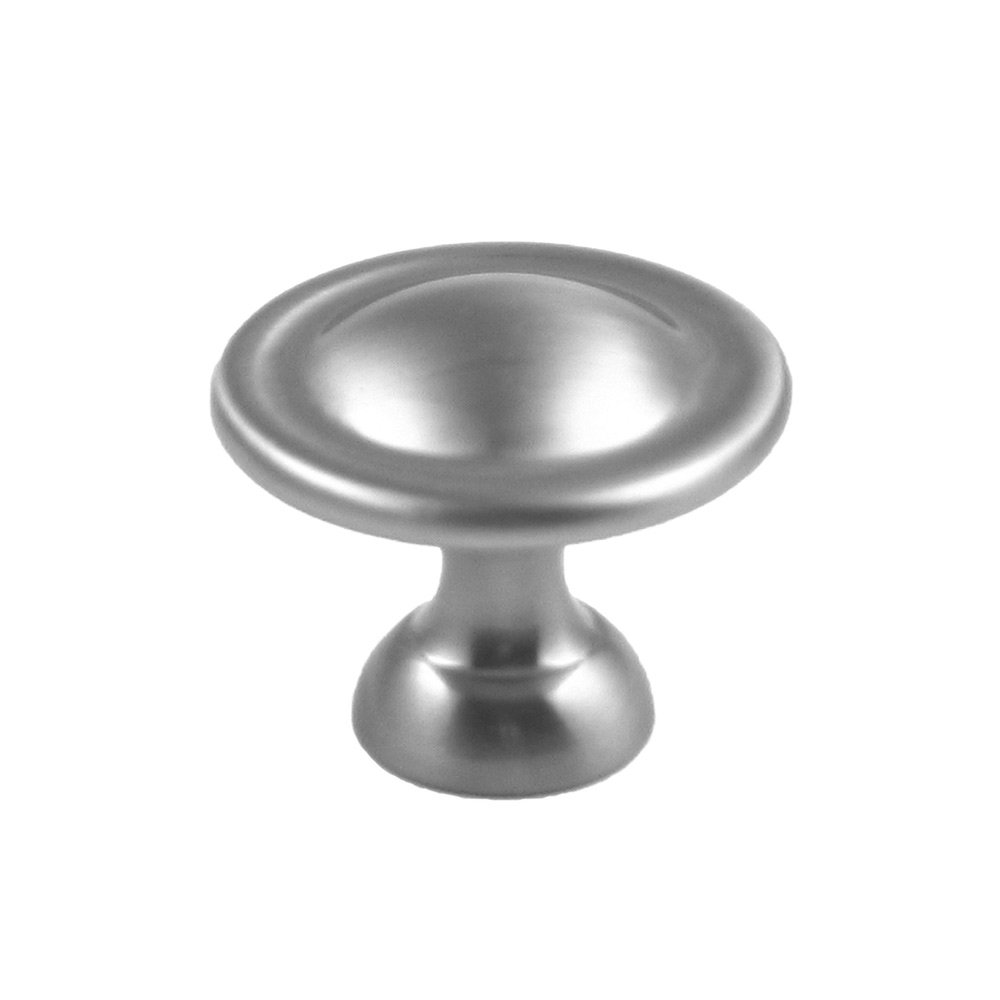1 1/8" Diameter Large Button Knob in Satin Nickel