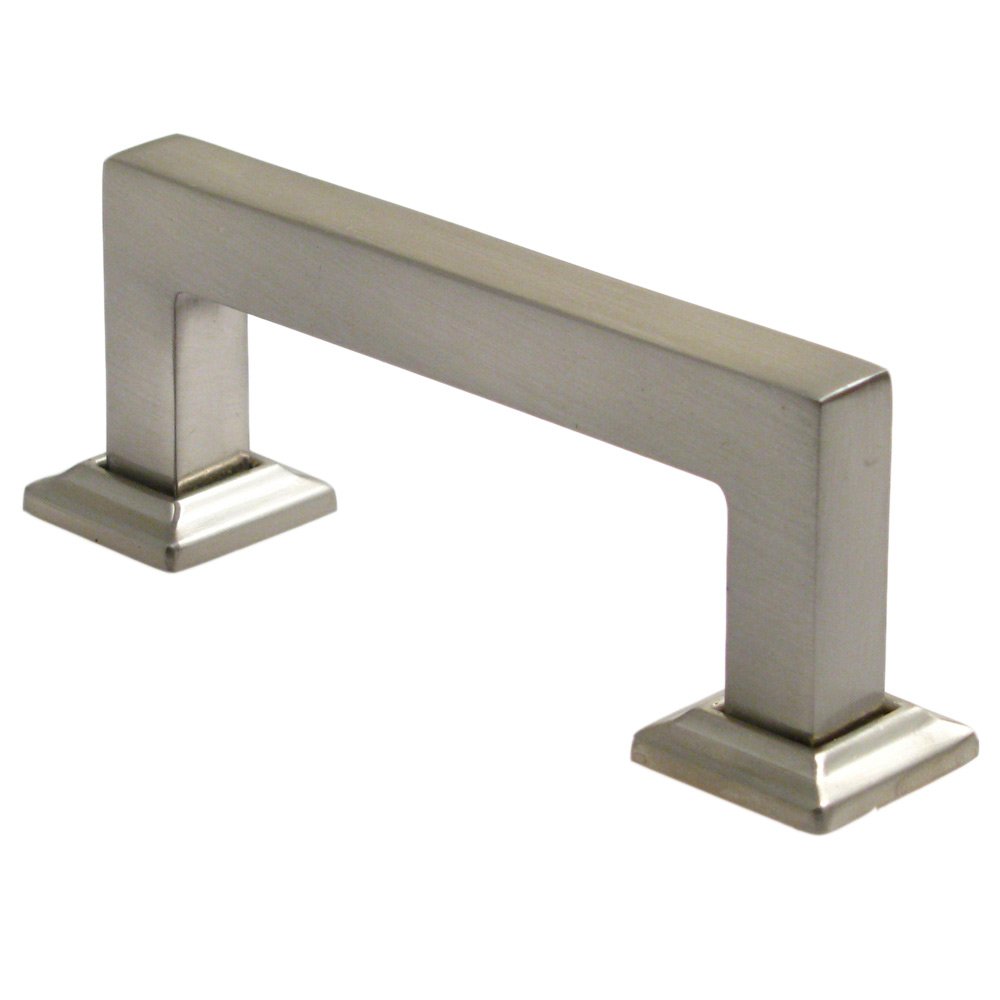 3" Centers Squared Modern Handle in Satin Nickel